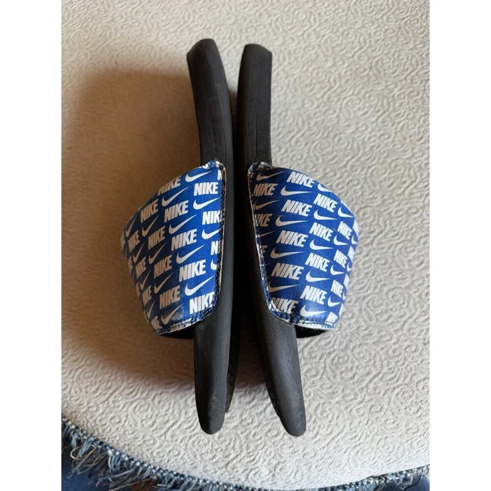 Nike Slippers Mens Size 12 Blue Victori One Slide Print Sandals